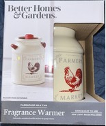Better Homes &amp; Gardens Farmhouse Milk Can Wax Warmer Red Rooster Full Size - £11.76 GBP