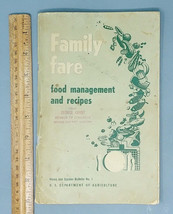 Family Fare Recipe Booklet USDA Home and Garden No.1 Food Management 1950 Orig.  - £7.41 GBP