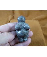 (Y-VEN-720) Silver obsidian Venus Woman goddess GEMSTONE figurine love s... - $32.05 CAD