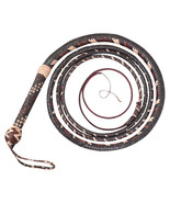 Kangaroo Hide Leather Bull Whip 10 Feet Long 16 Plaits Indiana Jones Bullwhip - $70.11