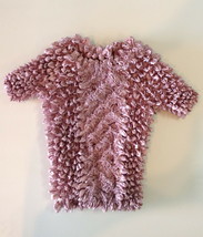 FC Adult Dusty Pink Popcorn Lace Short Sleeve Stretchy Top with Defects - £6.25 GBP