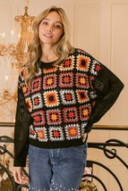 BiBi Granny Square Front Long Sleeve Top - £49.01 GBP