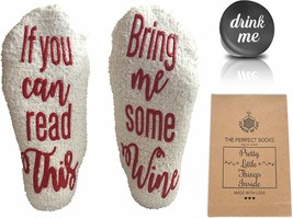 If You Can Read This Bring Me Wine Socks -Accessories Gifts Birthday Ann... - $17.63 CAD