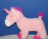 plush soft pink white purple mane sparkle horn unicorn 8- 9&quot; - $9.89