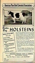 1948 Print Ad Holstein Cows Holstein-Friesian Ass&#39;n of America Brattlebo... - $10.75