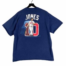Atlanta Braves Chipper Jones Majestic Shirt MLB Blue Mens Size XL #10 Baseball - £50.89 GBP