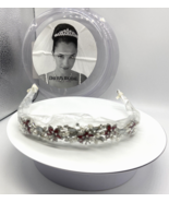 Davids Bridal Tiara Collection Headpiece Rhodium Pearl Crown W/ Apple St... - £22.92 GBP