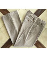 BANANA REPUBLIC Beige Pinstripe Lined Stretch Wool Blend MARTIN FIT Pant... - $26.67 CAD