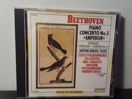 Beethoven: Piano Concerto No. 5 Overtures Sofia/Dikov (CD, Oct-1990, Laserlight) - £7.09 GBP