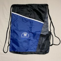 Drawstring Sports Pack Blue Black School Lightweight Backpack Knapsack R... - $22.77