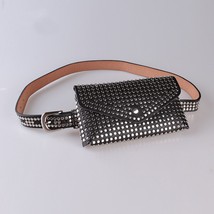 2022 Women Waist Bag Female Belt New  High quality Pu Leather Purse Rivet Fashio - £22.01 GBP