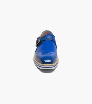 Stacy Adams Bartram Plain Toe Monk Strap Patent Shoes Blue 25724-400 image 3