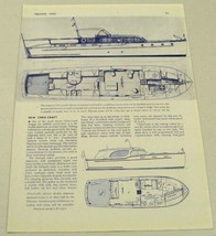 1945 Magazine Picture Article Chris-Craft Boat Designs 60 Ft Cruiser &amp; 3... - $14.01