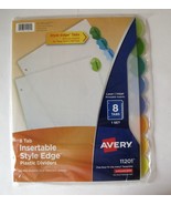 Avery 8 Tab Insertable Style Edge Plastic Dividers for Binder (11201) - $11.14 CAD