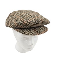 Donegal Newsboy Cap Handwoven Hat Mens Driving Golf Houndstooth Plaid Vi... - $43.56