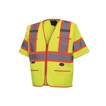 High Visibility Tricot Sleeved Safety Vest, Hi Vis Reflective Tape, 4 P - £20.11 GBP