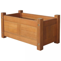 Rectangle Small Wood Garden Bed, Raised Outdoor Planter Box For Patio Flowers - £47.44 GBP