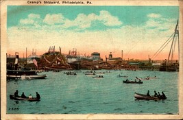 Philadelphia - Pennsylvania PA- Cramp&#39;s Shipyard Antique Wb Postcard BK64 - £5.47 GBP