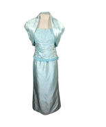 Aqua Blue Cocktail Dress New with Tags Size 10 Petite  - £93.89 GBP