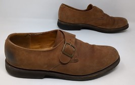 Vintage Cole Haan Size 10 D Brown Leather Monk Strap Loafers Vibram Made in USA - $42.09