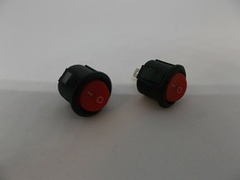 2 Pcs Pack 16mm Round IO Power Switch 3A 250V 6A 125V AC CE CQC 2 Pins Lot Red - £8.29 GBP