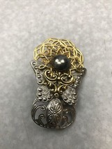 Vintage Two Tone Butterfly Pin Brooch Steampunk Estate Fashion Jewelry F... - $9.89