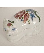 Elizabeth Arden Porcelain Floral Cat Candle Trinket Box Candle No Box Vi... - $246.89 MXN