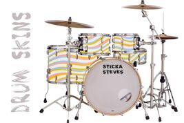 Drum Wrap Percussion Shell Cover Bass Kick Snare Tom DIY - Groovy Girl W... - $22.76+