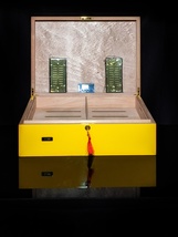 Limited Edition Wood humidor Measures 19.5" W x 14.5" D x 6.5"H image 5