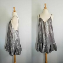 BIRD BY JUICY COUTURE Starry  knight Grey Soleil  Linen Dress L nwt $228 - £76.29 GBP