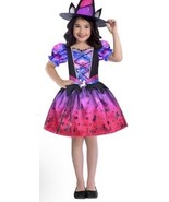 Unicorn Witch Halloween Dress Costume Girls 7 / 8 Dress Hat Purple Pink NEW - $546.17 MXN