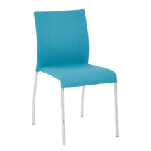 Conway Stacking Chair - Aqua Fabric, Fully Assembled, 2-Pack - £128.49 GBP