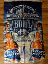 2011 THE ROAD TO BUD LIGHT BOWL BEER FLAG - DOUBLE SIDED BANNER - 5&#39; x 3... - £37.31 GBP
