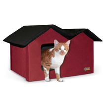 26&quot; Extra Wide Kitty House, Outdoor Unheated Cat House, Red - £76.59 GBP