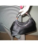 Black Sleek ELEGANT Ladies Designer JEWEL Encrusted Evening Hand Bag Purse - $13.56 CAD