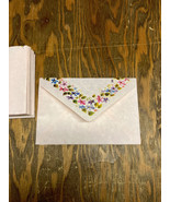 Vintage stationery letter size envelope lot Pink with flower trim on back - £15.95 GBP