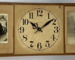 Vintage Wall Clock - Creepy Weird Children Photos " WOOD WOULD " 20" x 10" - $39.59