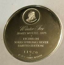 James Wyeth 1973 Sterling Silver Franklin Mint Collector Authentication Tag - $26.32