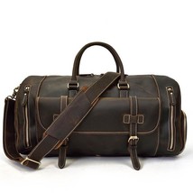 leather travel duffel Real.durable crazy horse leather large travel bag  - £192.42 GBP