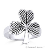 Irish Shamrock 3-Leaf Clover .925 Sterling Silver Irish / Celtic Luck Ch... - $646.04 MXN