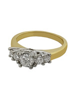 Two Tone Engagement Ring with Five Diamonds  - $1,600.00