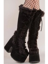 Chunky Heel Boots Knee High Lace Up Winter Warm Platform Summer Dress Shoes Lini - £138.81 GBP