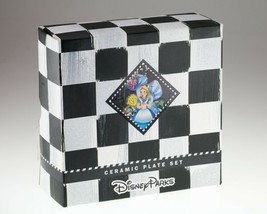 Disney Parks Alice in Wonderland Set of 4 Ceramic Plates in Original Box... - £118.69 GBP