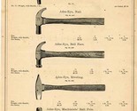 Simmons Hardware Hartford &amp; Maydole Solid Cast Steel Hammers Catalog Pag... - £14.24 GBP