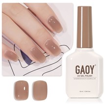 GAOY Jelly Brown Gel Nail Polish, 16ml Sheer Natural Color - £10.45 GBP