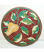 Pier 1 &quot;Mosaic Fruit&quot; 6.75&quot; Luncheon or Salad Plate ~ Italy ~ Some Marks - £7.98 GBP