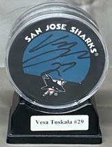 Vesa Toskala Autographed Signed San Jose Sharks Hockey Puck NHL - $29.69