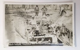 Real Photo Postcard Digging Trenches Cantonment, American Lake, Washington 1918 - £13.90 GBP