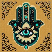 Pepita Needlepoint Canvas: Hamsa Eye, 10&quot; x 10&quot; - £61.43 GBP+