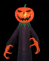 Gemmy Pumpkin Scarecrow Halloween 9&#39; FT. TALL Grim Reaper Airblown Infla... - $175.00